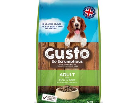 Gusto Dog Food (Adult) - Rich in Beef 12kg on Sale