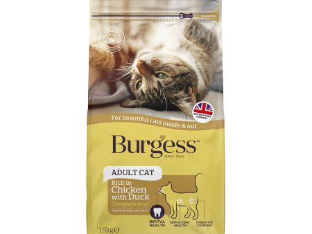 Burgess Chicken & Duck Adult Cat Food 10kg Cheap