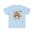 Love Wins Pride Month Unisex Cotton T-Shirt on Sale