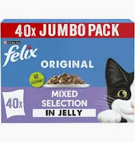 Felix Adult Original Mixed Selection in Jelly Pouches 40 x 85g Cheap