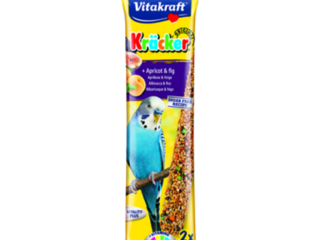 Vitakraft Kracker Budgie Treat Sticks (2 Pack) - Apricot & Fig on Sale