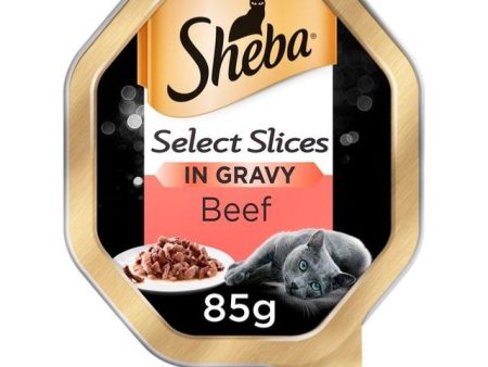 Sheba | Wet Cat Food Tray | Select Slices | Beef in Gravy - 85g Online Sale