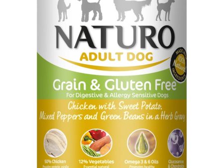 ASH ANIMAL RESCUE DONATION - Naturo Hypoallergenic Dog Food - Chicken and Sweet Potato 10 x 390g Fashion