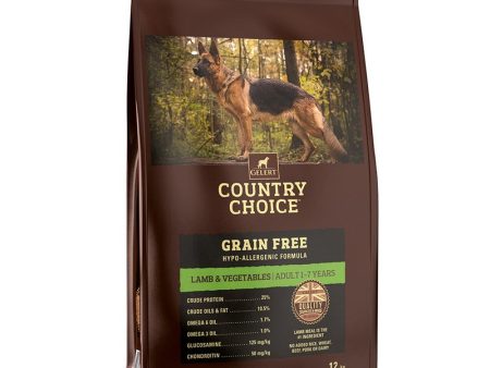 Gelert Country Choice Grain Free Lamb & Vegetable Dog Food 12Kg Hot on Sale