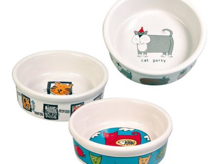 Trixie Ceramic Cat Bowls White 0.2L 11cm Online now