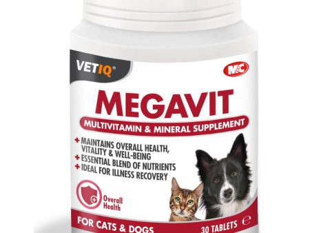 VetIQ | Cat & Dog Multivitamin & Mineral Supplement | MegaVit - 30 Tablets Cheap