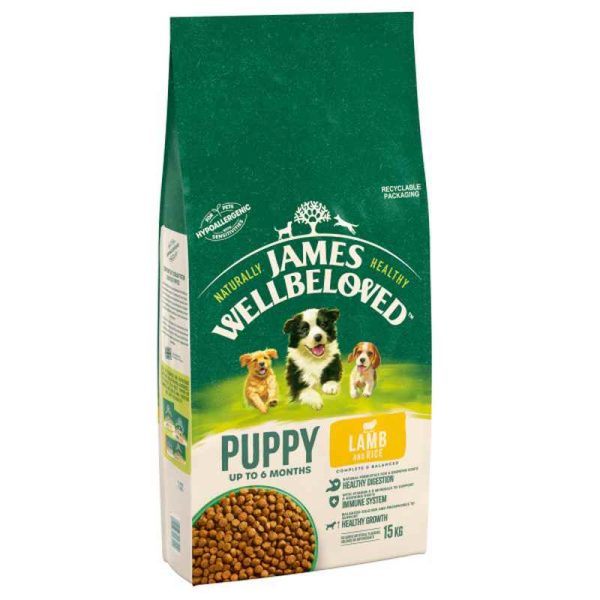 James Wellbeloved Puppy Lamb & Rice 15kg Supply