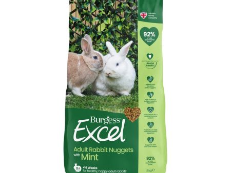 Burgess Excel Adult Rabbit Nuggets with Mint Online Hot Sale