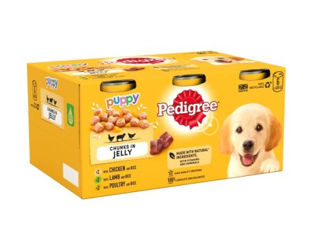 Pedigree | Puppy Wet Dog Food Tins | Meat Selection In Jelly - 6 x 400g Hot on Sale