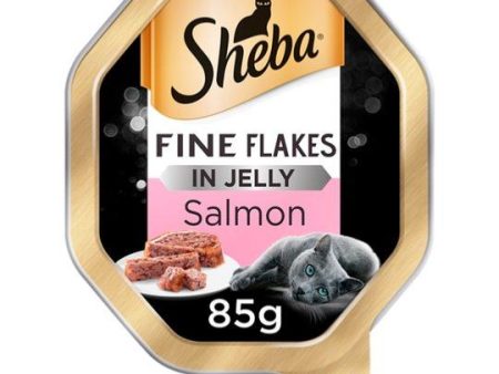 Sheba | Wet Cat Food Tray | Fine Flakes | Salmon in Jelly - 85g For Discount