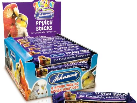 Johnson s Honey Enriched Cockatiel & Parrot Treat Bar - Fruity Stick Cheap