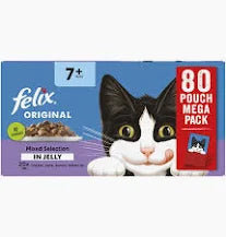 Felix Adult Original Mixed Selection in Jelly Pouches 80 x 85g Sale