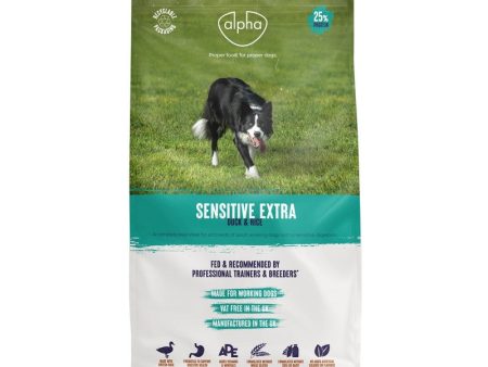 Alpha Sensitive Extra Duck & Rice Working Dog Food 15kg on Sale