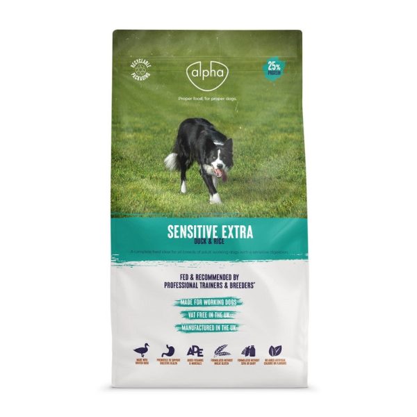 Alpha Sensitive Extra Duck & Rice Working Dog Food 15kg on Sale