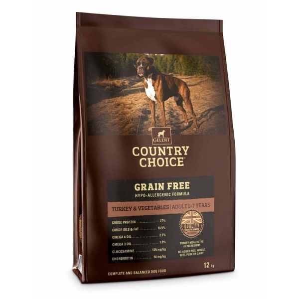 Gelert Country Choice Grain Free Turkey & Vegetable Dog Food 12Kg For Discount