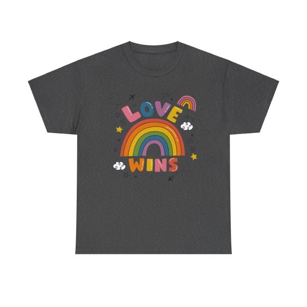 Love Wins Pride Month Unisex Cotton T-Shirt on Sale