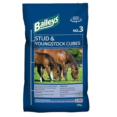 Baileys No.3 Stud & Youngstock Cubes 20kg For Cheap