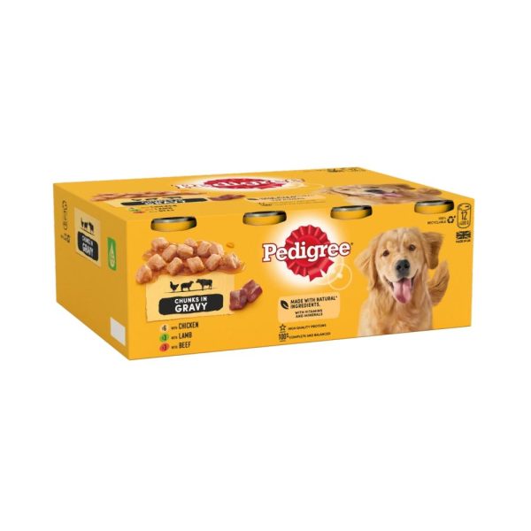 Pedigree | Adult Wet Dog Food Tins | Mixed Chunks In Gravy - 12 x 400g For Cheap