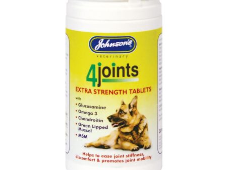 Johnson s Veterinary | Dog & Cat Joint Supplement | 4Joints Mobility Extra Strength Tablets - 30 Pack Online Sale