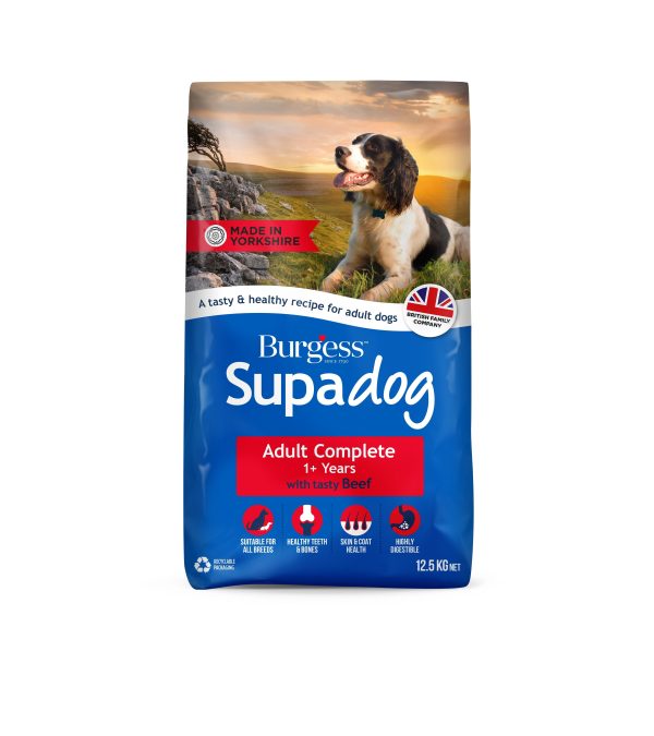 Burgess Supadog Adult Dog with Tasty Beef 12.5kg For Sale