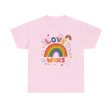 Love Wins Pride Month Unisex Cotton T-Shirt on Sale