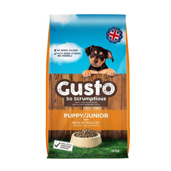 Gusto Dog Food for Puppy - Rich in Poultry 12kg Fashion