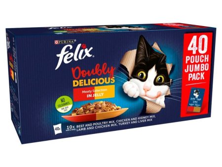 Felix Pouch As Good As It Looks Doubly Delicious Meat 40 x 100g on Sale