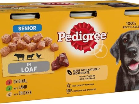 Pedigree | Senior Wet Dog Food Tins | Variety in Loaf - 6 x 400g Fashion