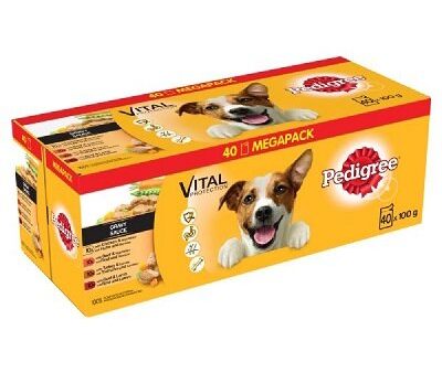 Pedigree Pouches Chicken Beef Turkey Lamb in Gravy 40 x 100g Mega Pack Discount