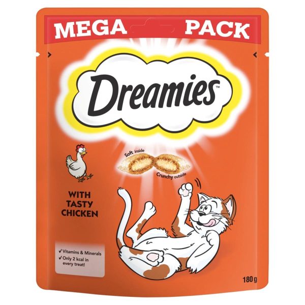 ASH ANIMAL RESCUE DONATION - Dreamies Cat Treats Mega Pack - Chicken 200g Fashion