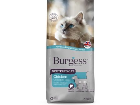 Burgess Neutered Cat Chicken 10kg Discount