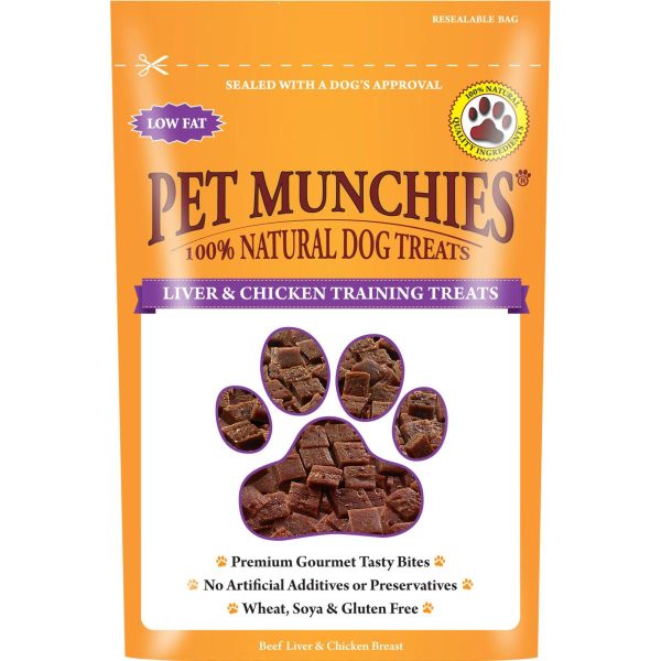 DOGS IN DISTRESS DONATION - Pet Munchies Dog Treats - Liver & Chicken Training Treats 50g Sale