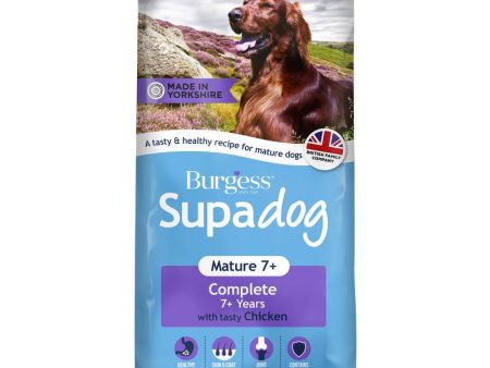 Burgess Supadog Mature Dog Rich in Chicken 12.5kg Hot on Sale