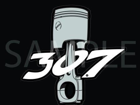 307 Piston Decal For Sale