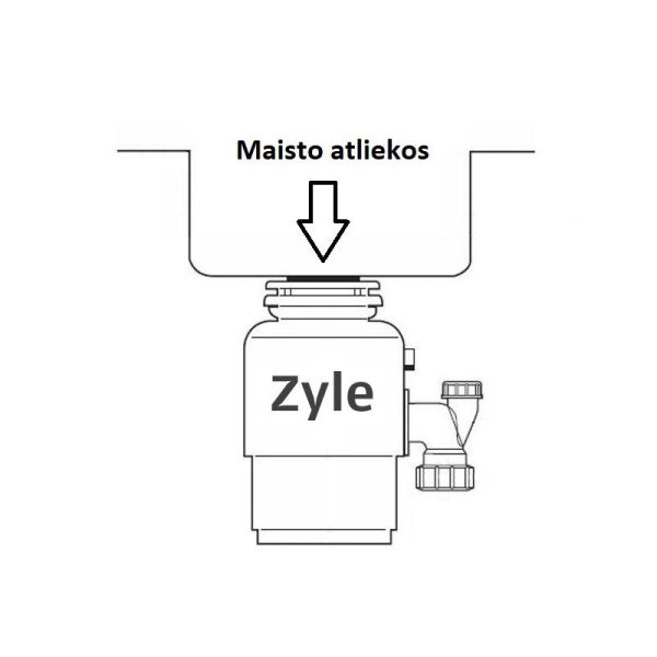 Maisto atliekų smulkintuvas Zyle ZY005WD, 1 AG, 1,4 l, 3800 aps. min. Online Hot Sale